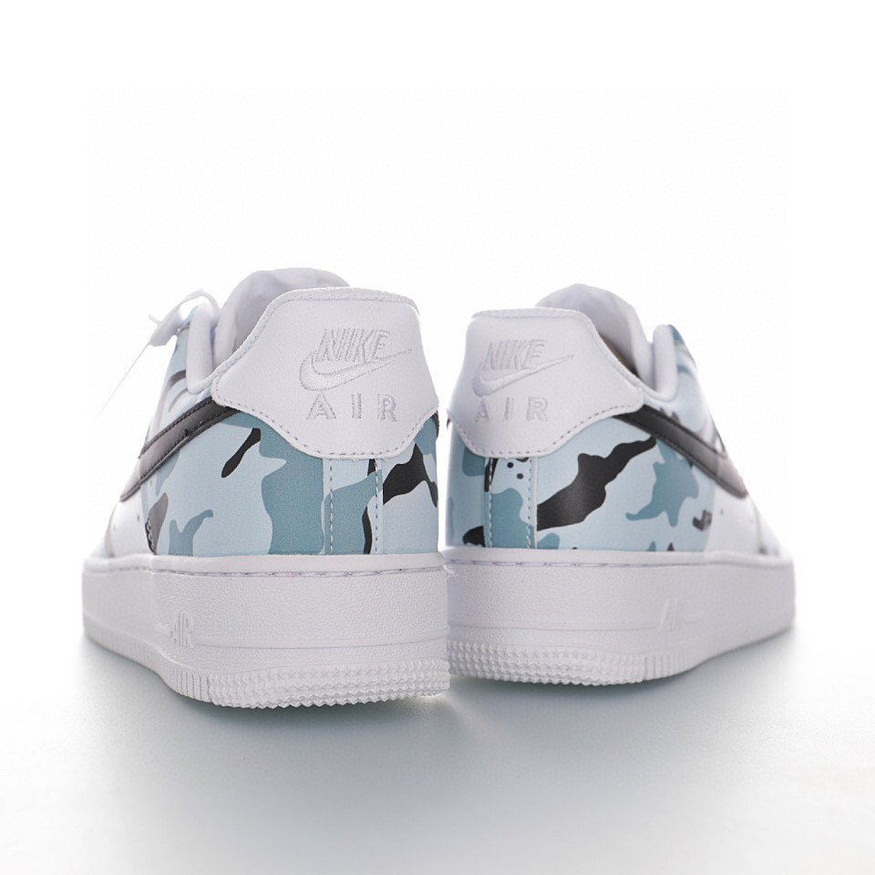 nike air force 1 - Celeste Negro Blanco