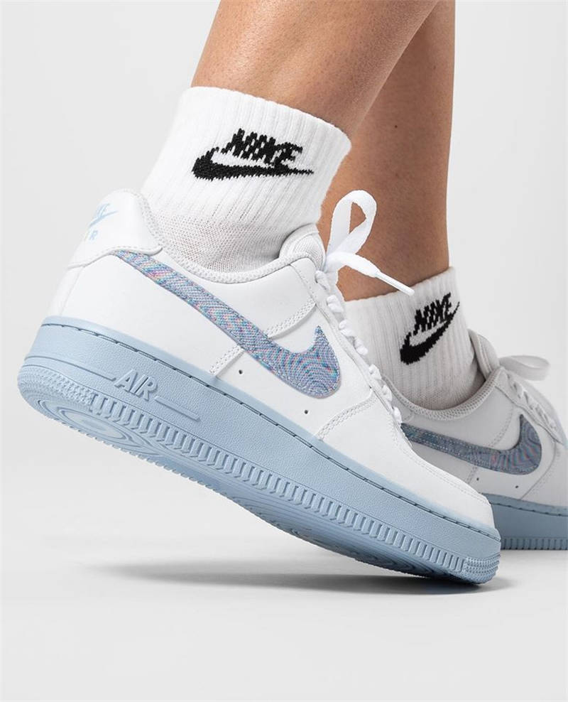 nike air force 1 - Blanco Arcoiris Gris