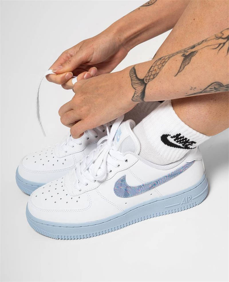 nike air force 1 - Blanco Arcoiris Gris