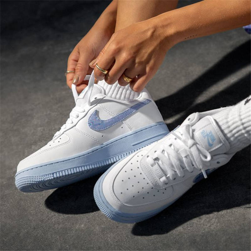 nike air force 1 - Blanco Arcoiris Gris