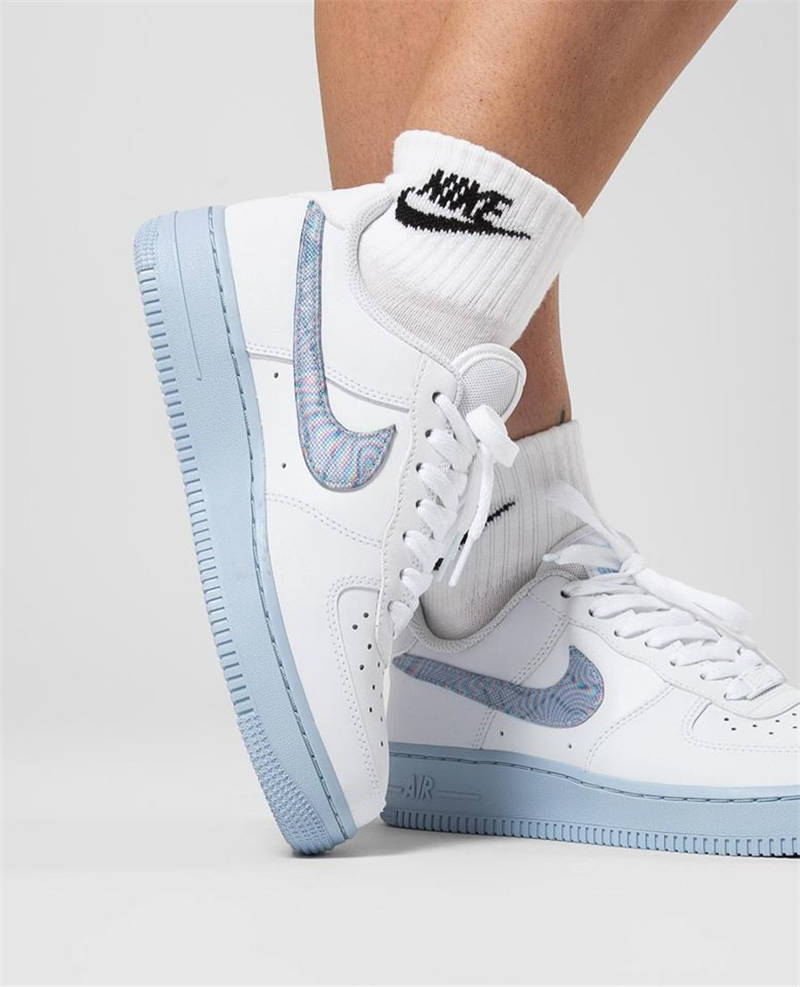 nike air force 1 - Blanco Arcoiris Gris