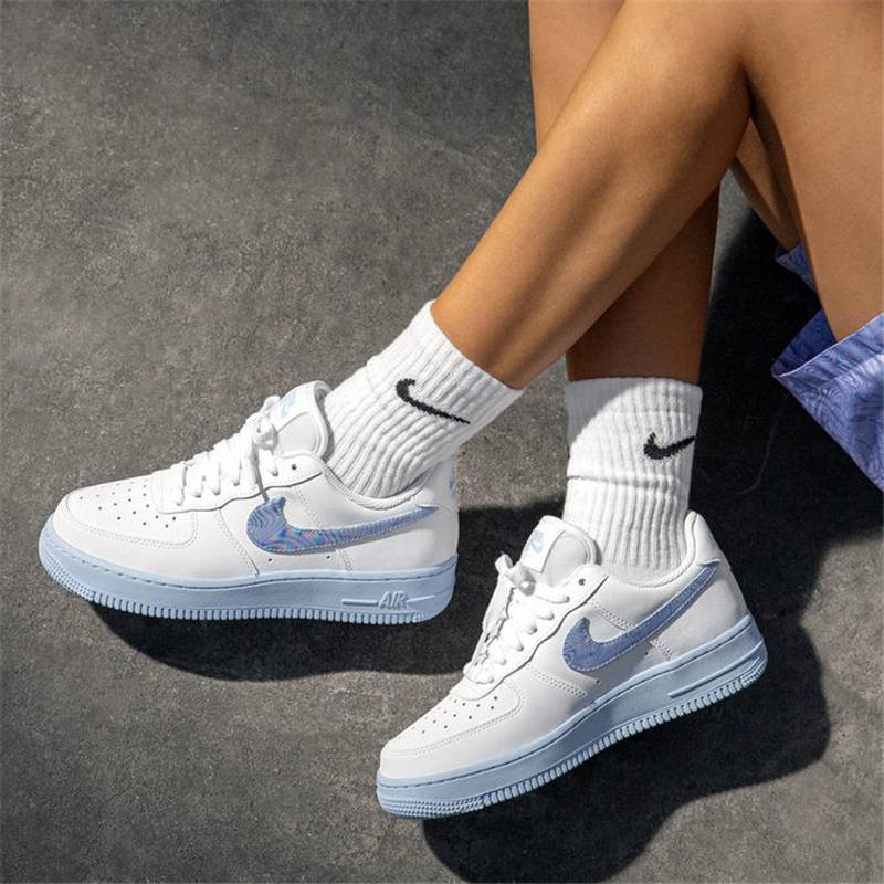 nike air force 1 - Blanco Arcoiris Gris