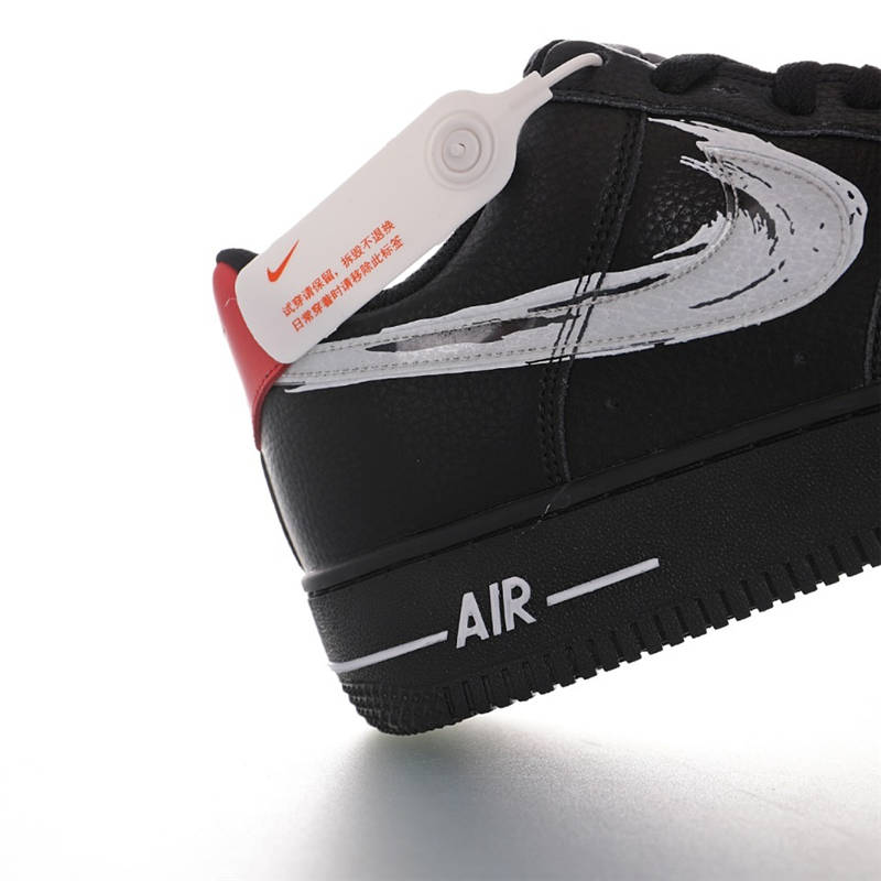 nike air force 1 - Negro Rojo Blanco