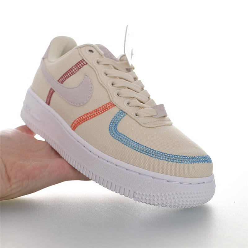 nike air force 1 - Blanco Naranjo Rojo Celeste Vainilla