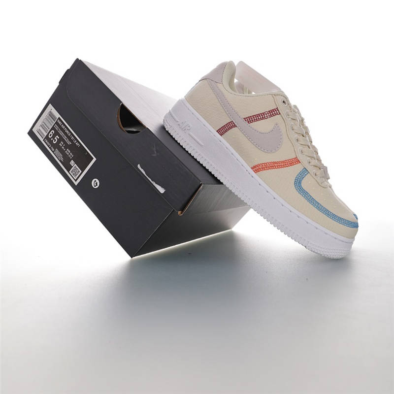 nike air force 1 - Blanco Naranjo Rojo Celeste Vainilla
