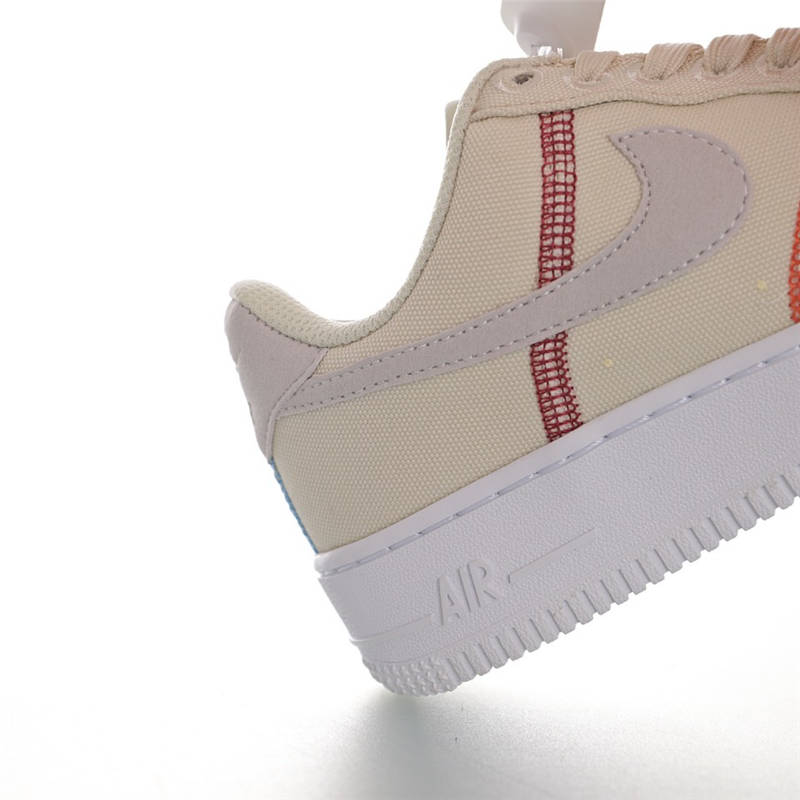nike air force 1 - Blanco Naranjo Rojo Celeste Vainilla