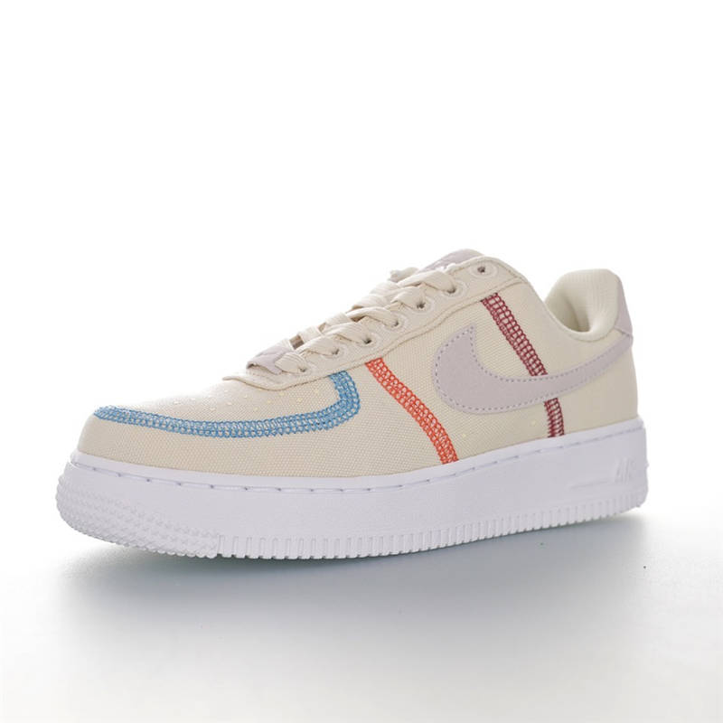 nike air force 1 - Blanco Naranjo Rojo Celeste Vainilla