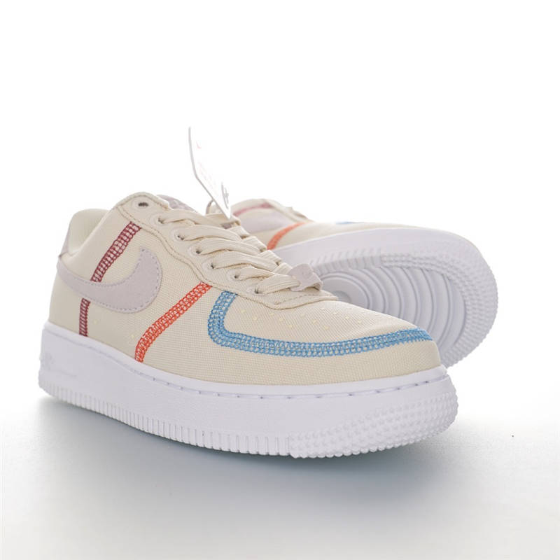 nike air force 1 - Blanco Naranjo Rojo Celeste Vainilla