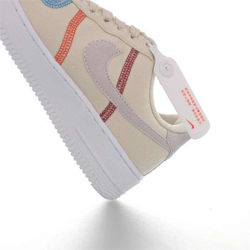 nike air force 1 - Blanco Naranjo Rojo Celeste Vainilla