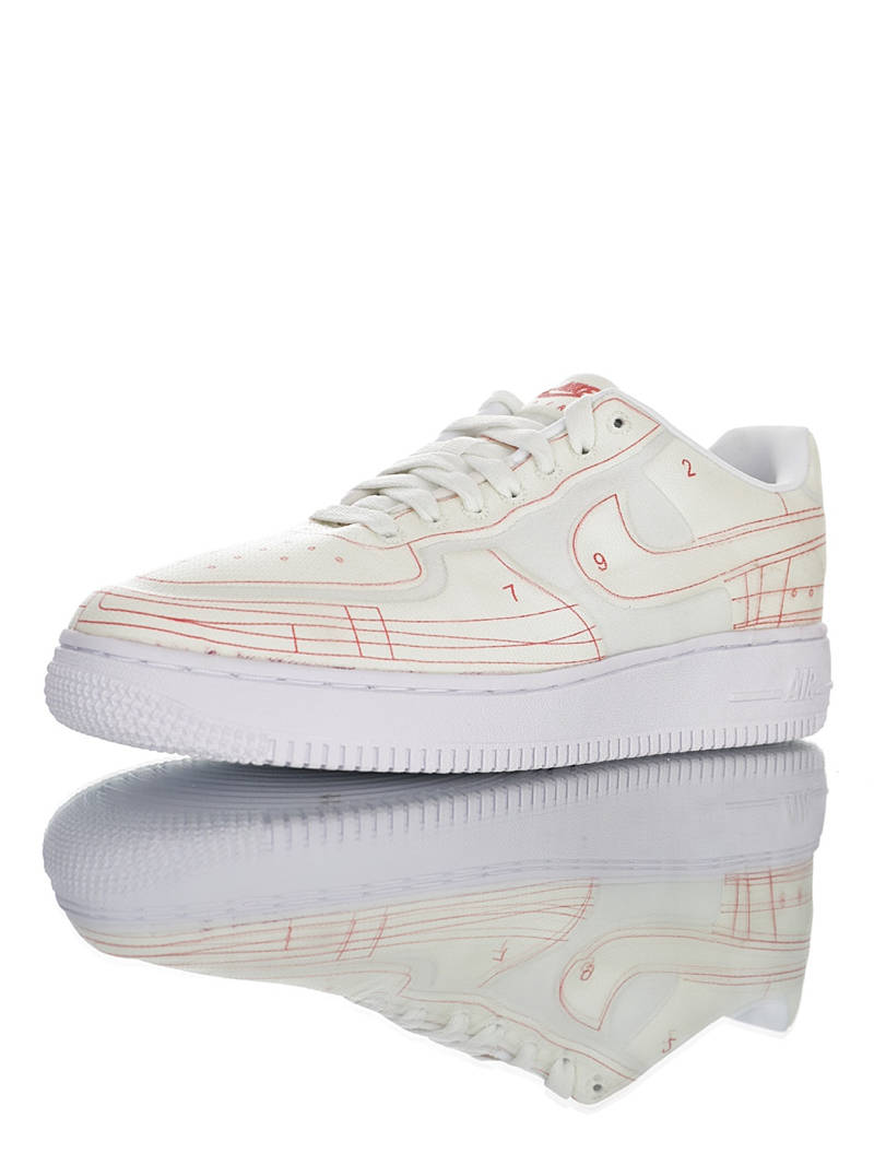 nike air force 1 - Vainilla Blanco Naranjo