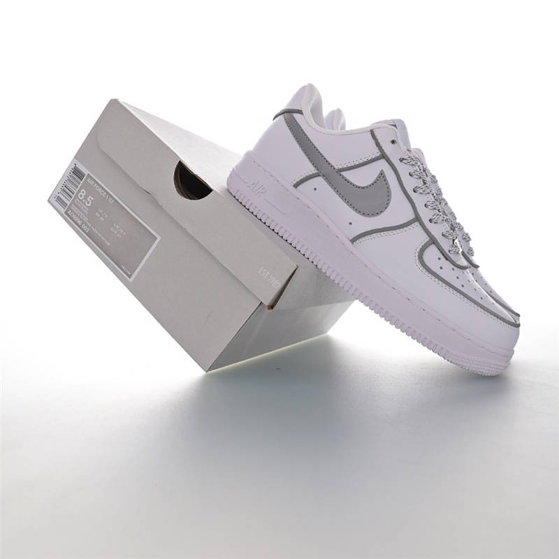 nike air force 1 - Gris Blanco