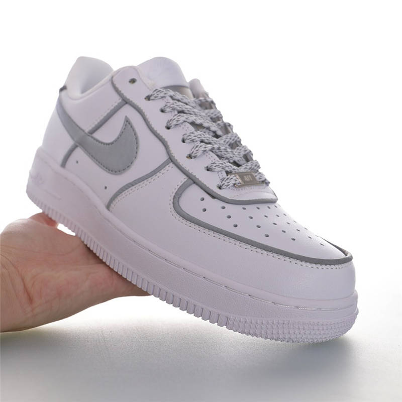 nike air force 1 - Gris Blanco