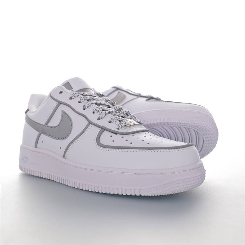 nike air force 1 - Gris Blanco