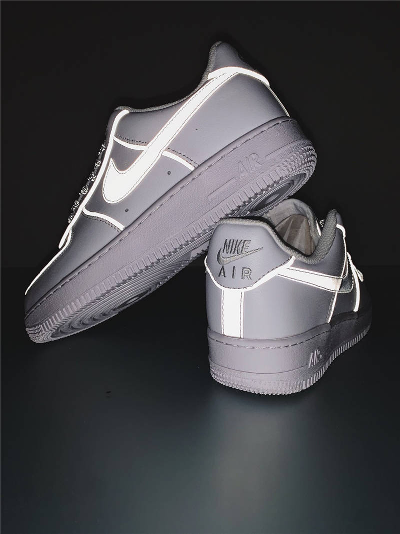 nike air force 1 - Gris Blanco