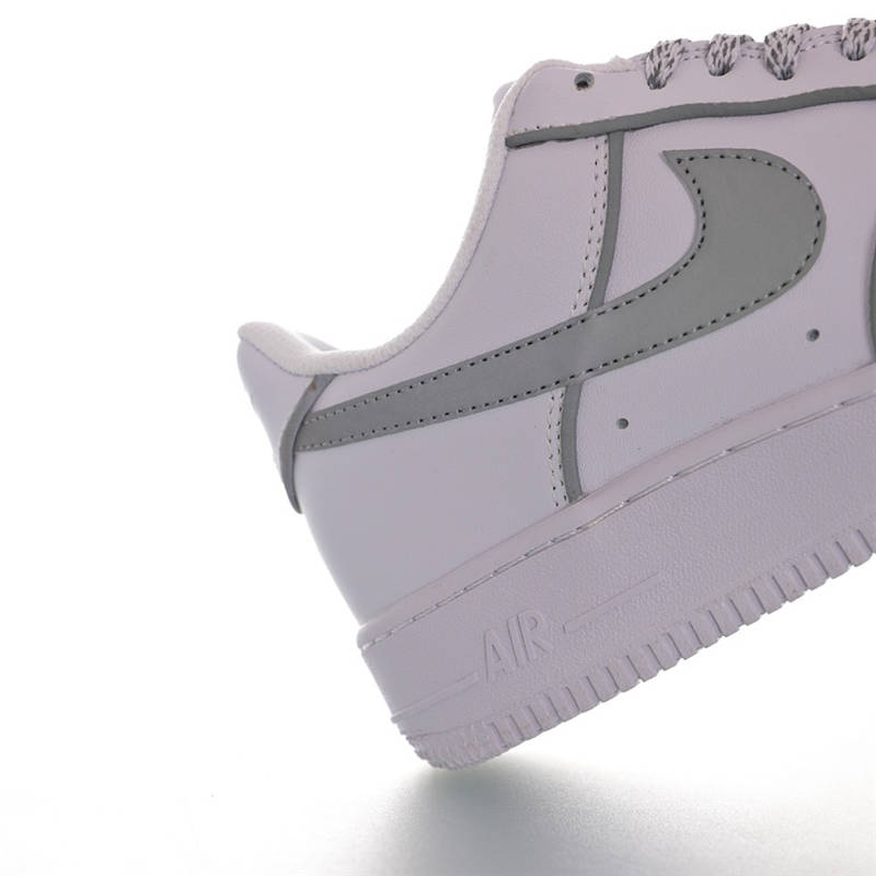 nike air force 1 - Gris Blanco