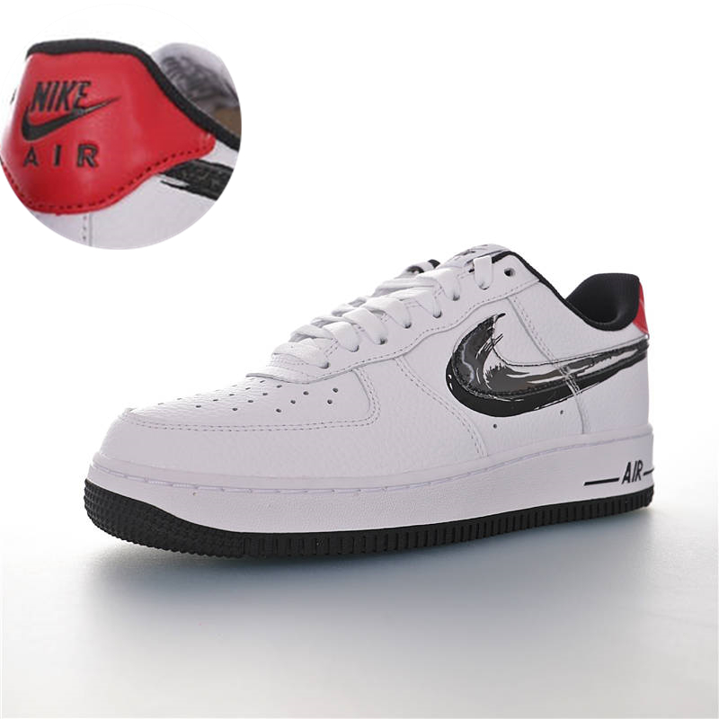 nike air force 1 - Negro Rojo Blanco