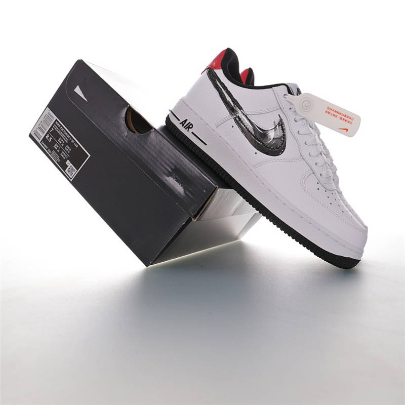 nike air force 1 - Negro Rojo Blanco