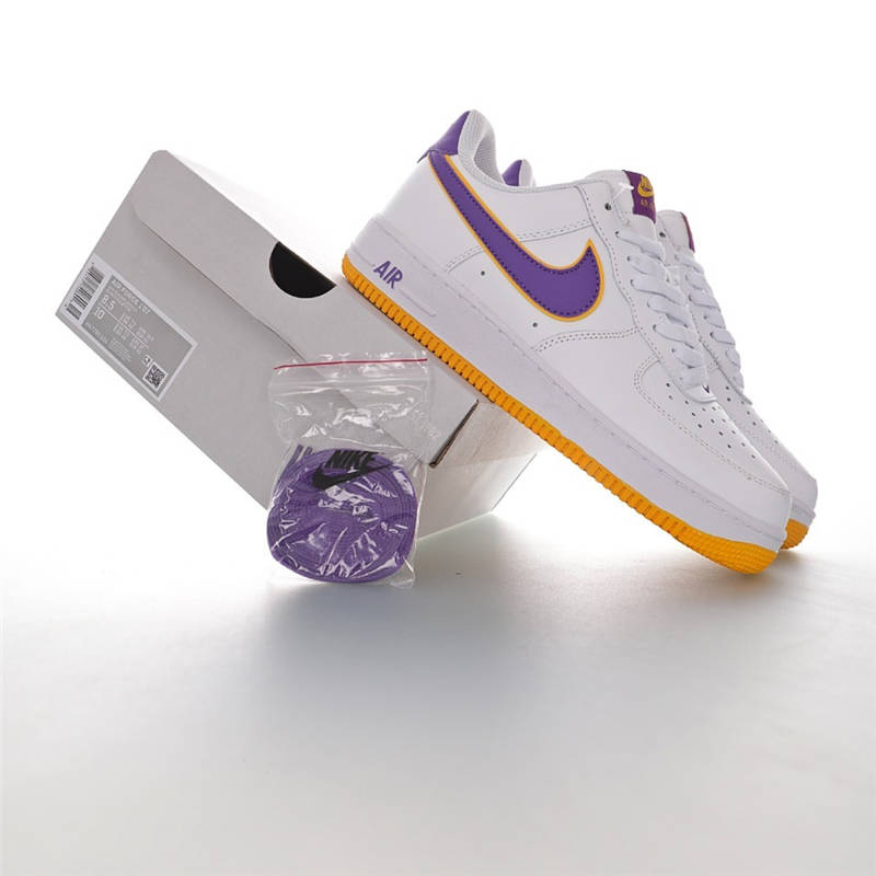 nike air force 1 - Blanco Morado Amarillo