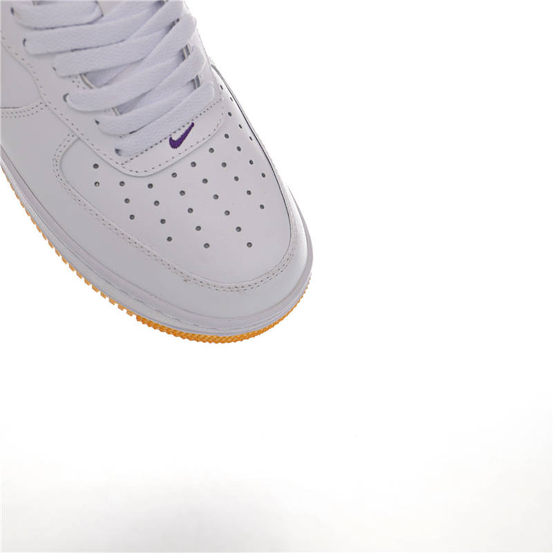 nike air force 1 - Blanco Morado Amarillo
