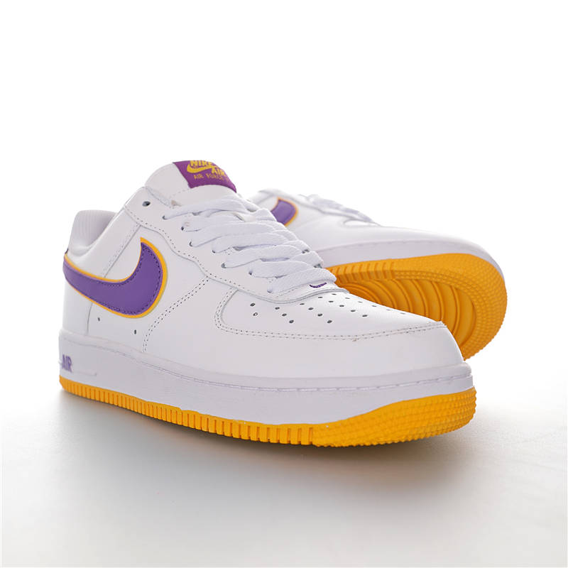 nike air force 1 - Blanco Morado Amarillo