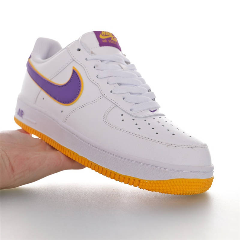 nike air force 1 - Blanco Morado Amarillo