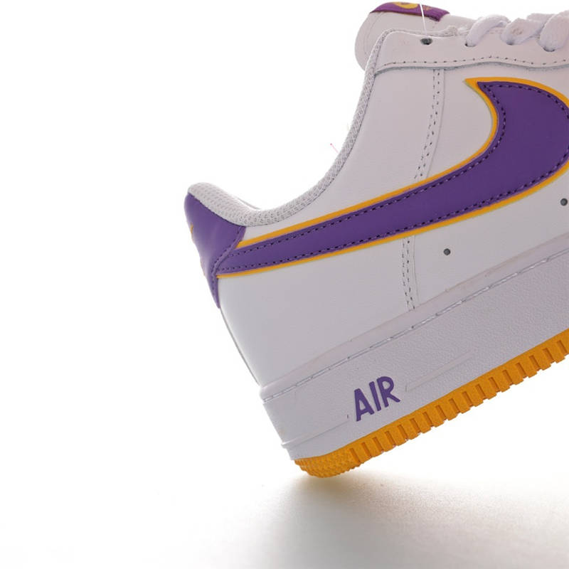 nike air force 1 - Blanco Morado Amarillo