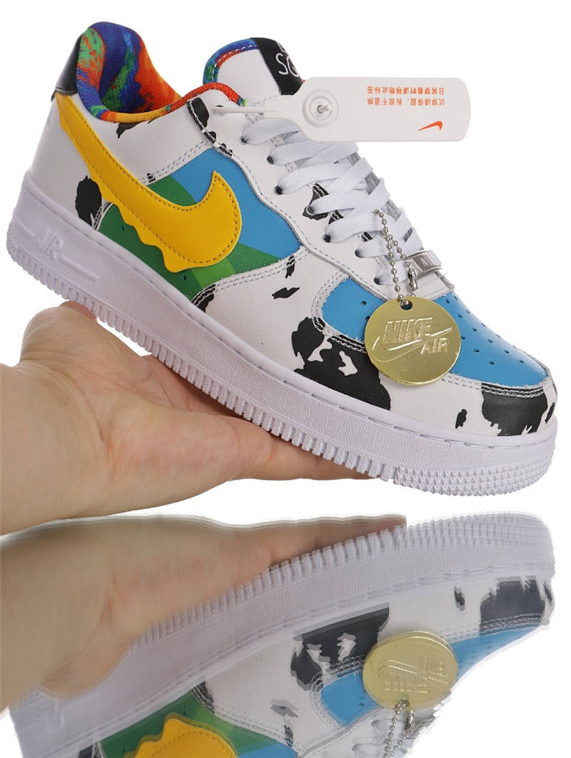 nike air force 1 - Blanco Verde Amarillo Celeste Negro