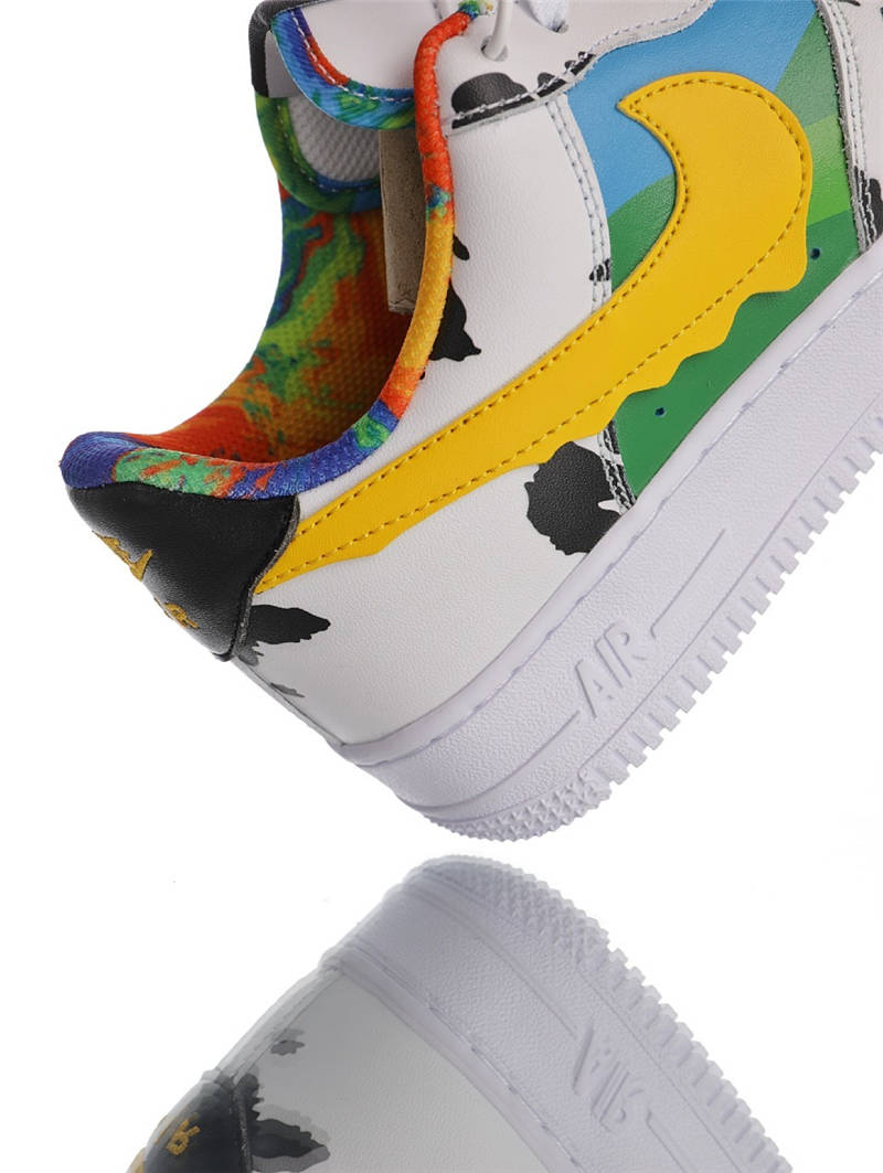 nike air force 1 - Blanco Verde Amarillo Celeste Negro