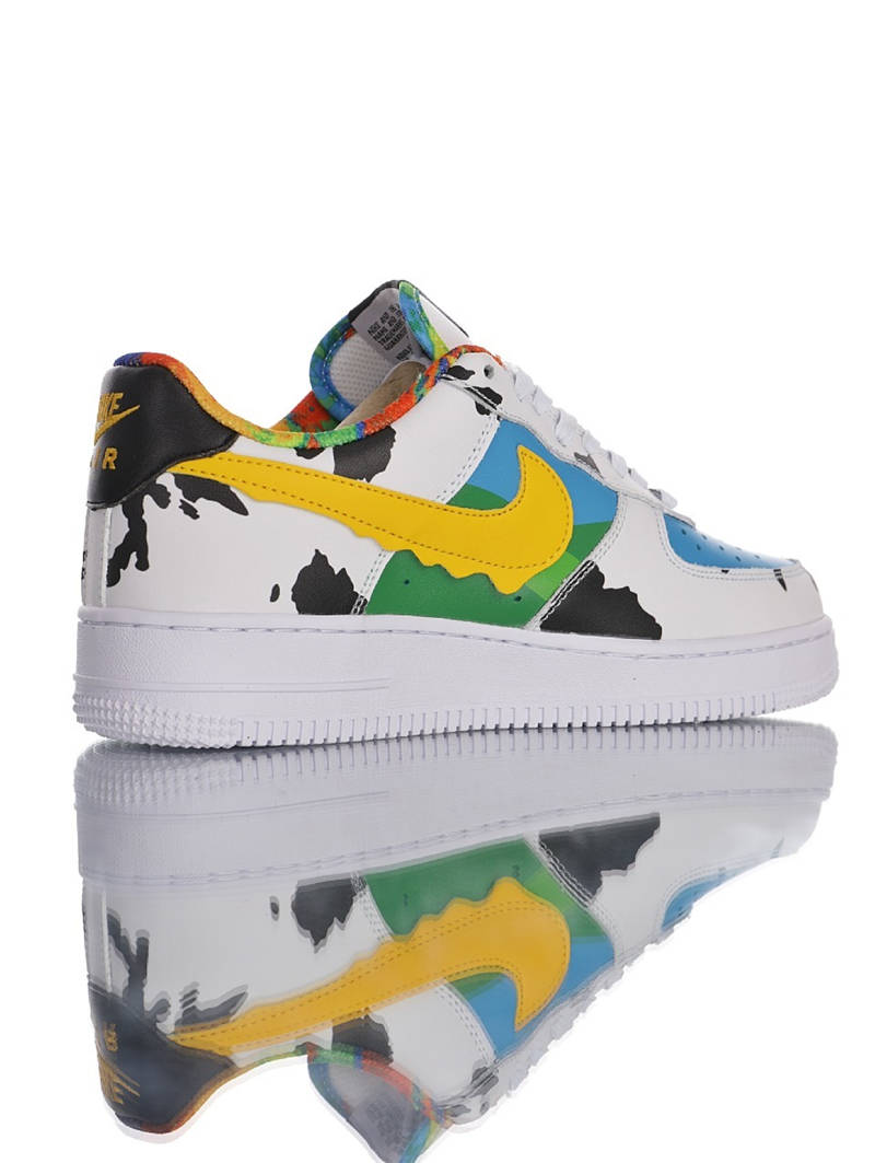 nike air force 1 - Blanco Verde Amarillo Celeste Negro
