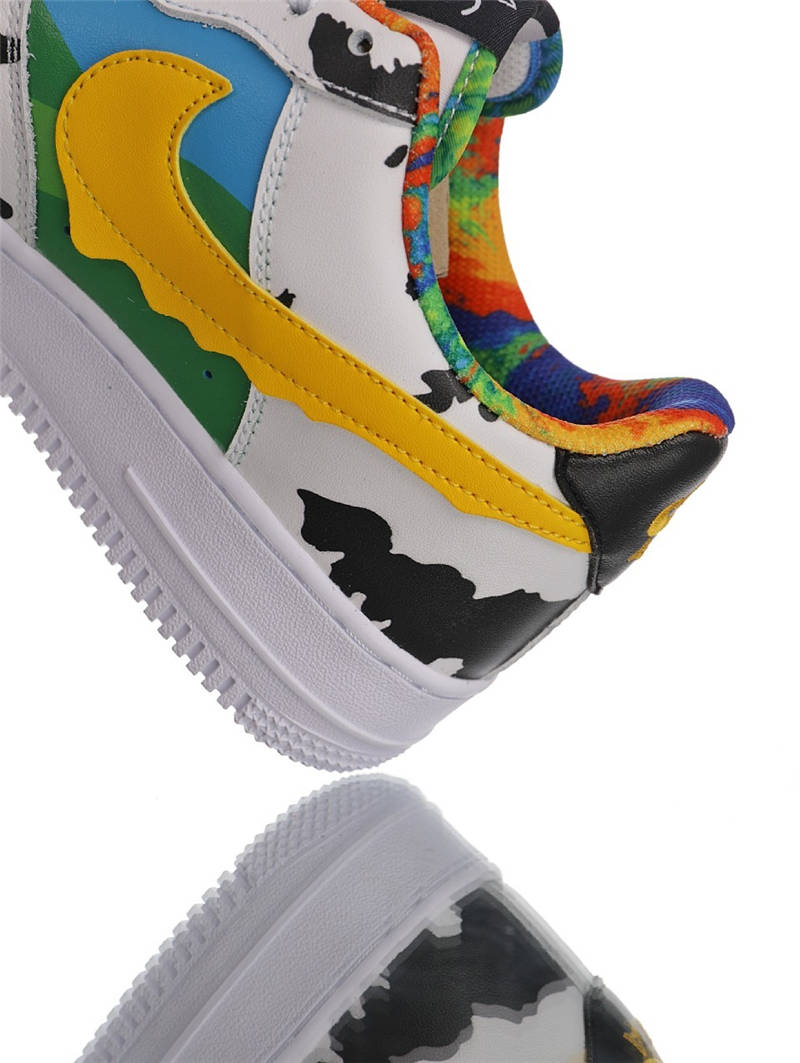 nike air force 1 - Blanco Verde Amarillo Celeste Negro