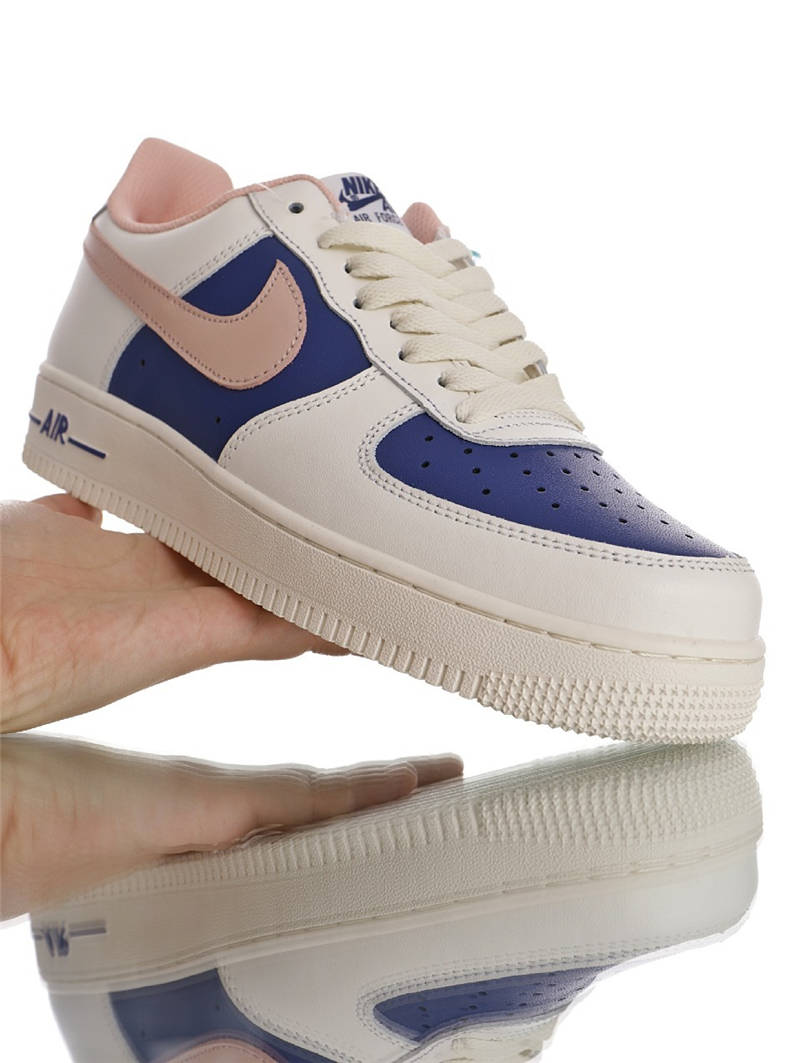 nike air force 1 - Blanco Rosado Azul