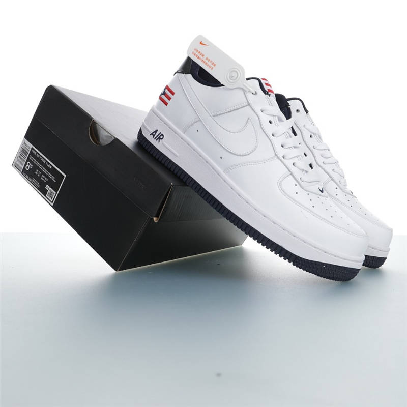 nike air force 1 - Blanco Azul Rojo