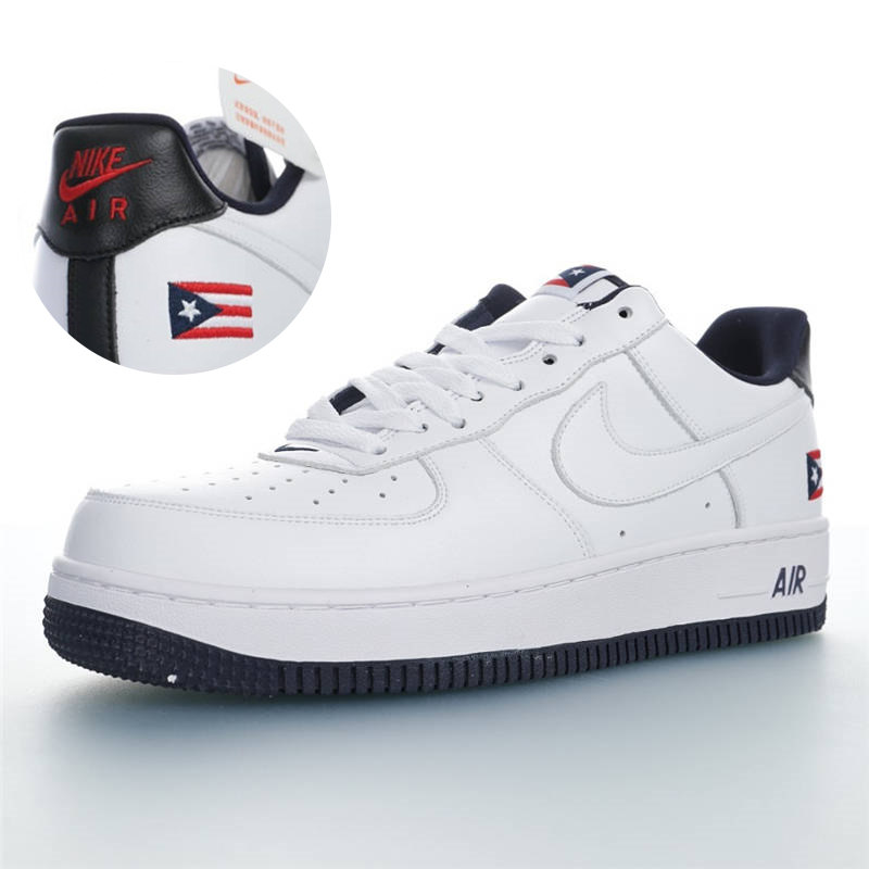 nike air force 1 - Blanco Azul Rojo