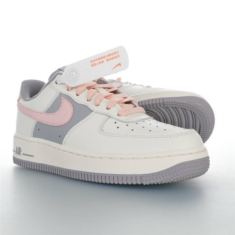 nike air force 1 - Blanco Rosado Gris