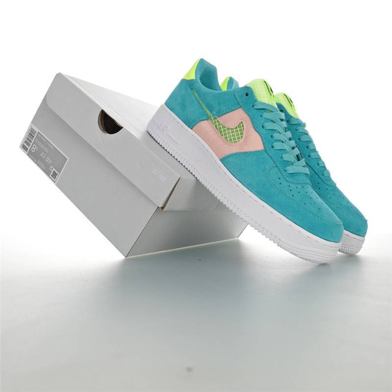 nike air force 1 - Verde Fluor Durazno Blanco
