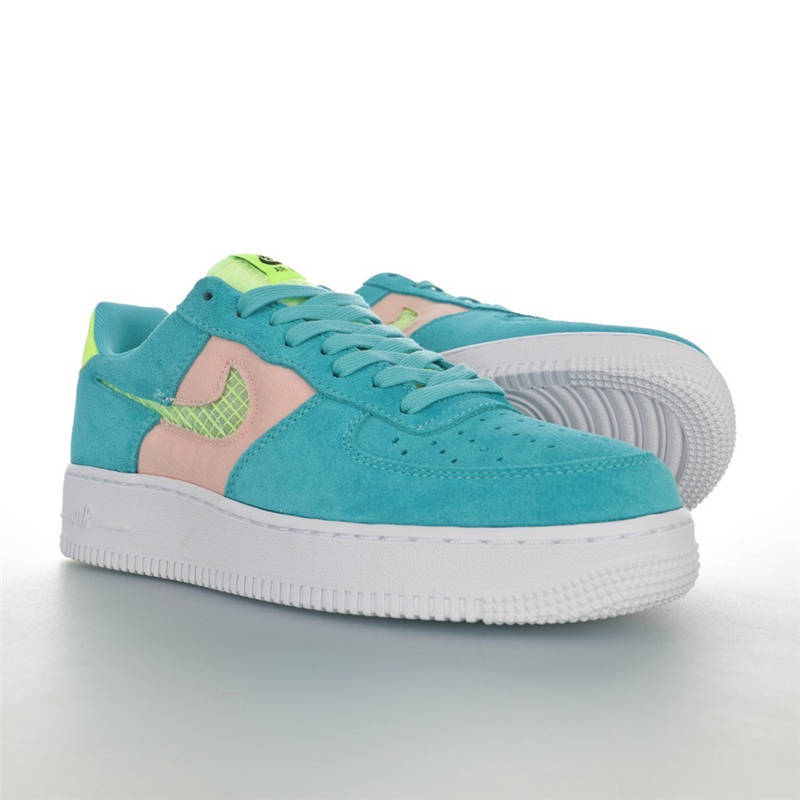 nike air force 1 - Verde Fluor Durazno Blanco