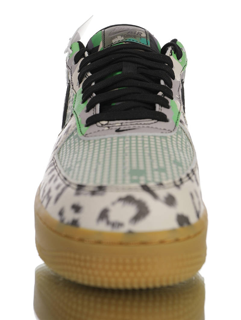 nike air force 1 - Verde Gris Blanco Negro Cafe