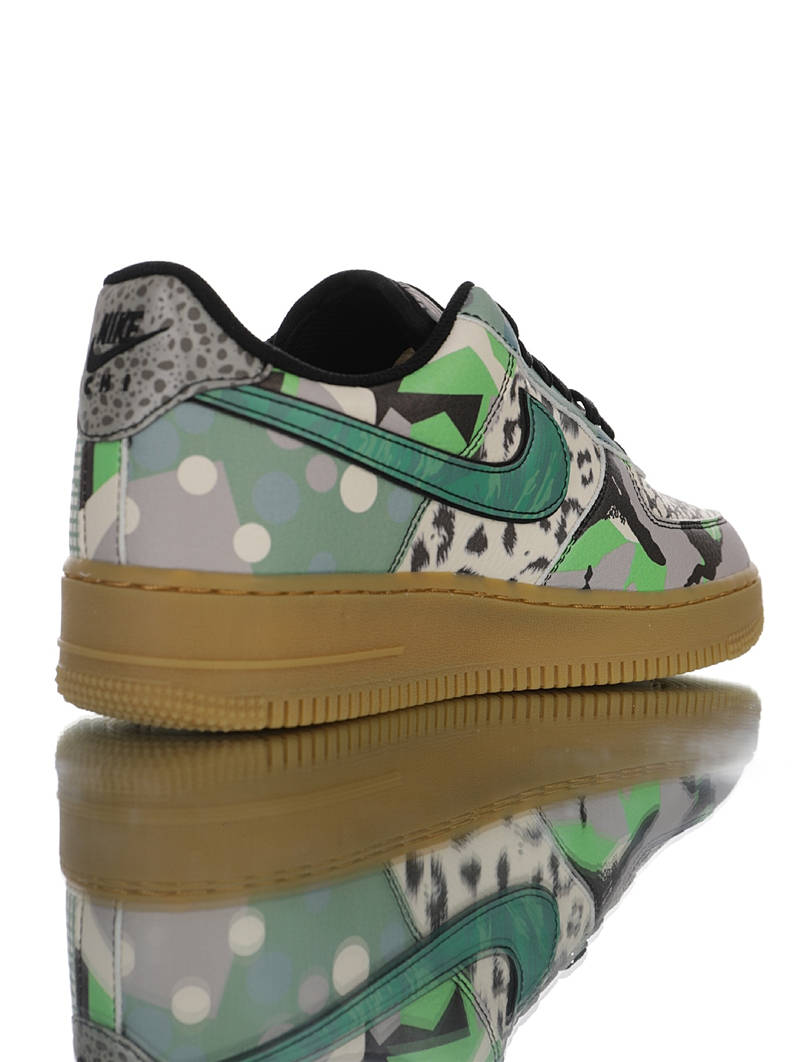 nike air force 1 - Verde Gris Blanco Negro Cafe