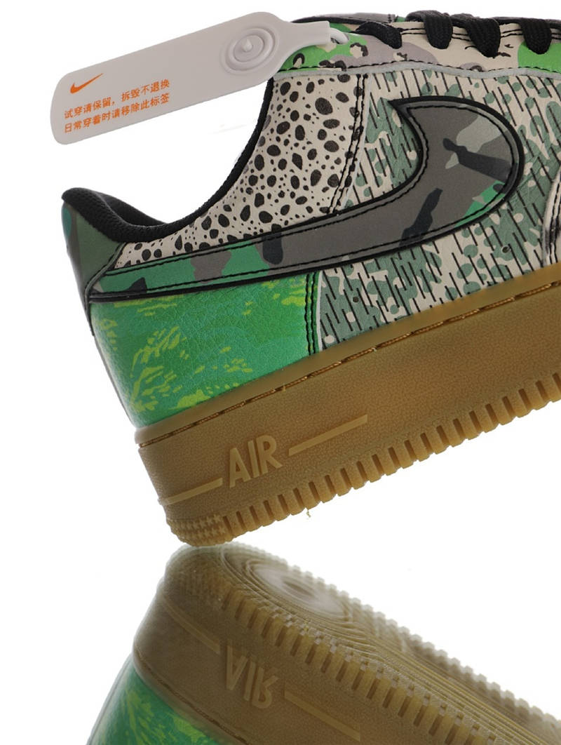 nike air force 1 - Verde Gris Blanco Negro Cafe