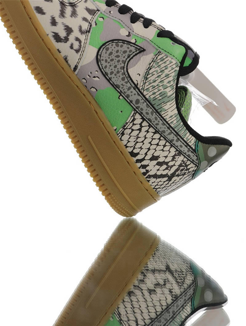 nike air force 1 - Verde Gris Blanco Negro Cafe