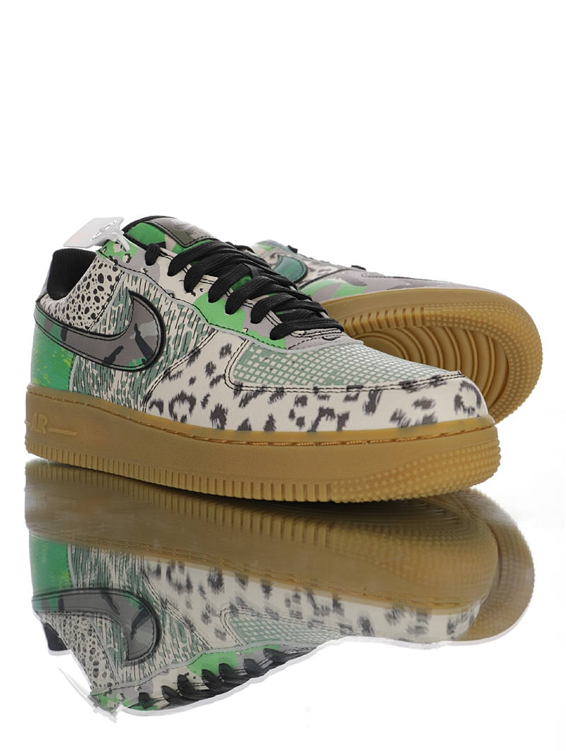 nike air force 1 - Verde Gris Blanco Negro Cafe