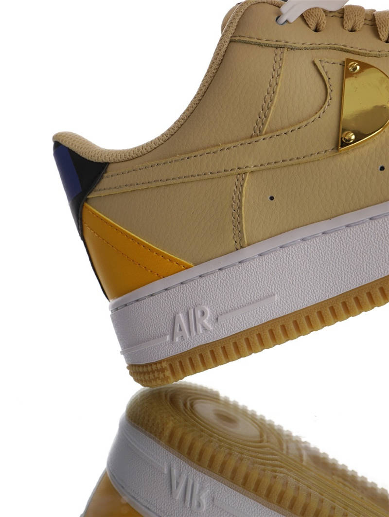 nike air force 1 - Cafe Amarillo Dorado Blanco Morado
