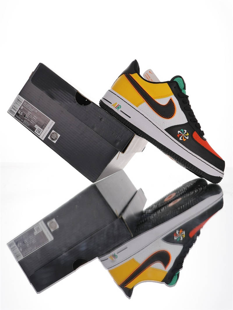 nike air force 1 - Amarillo Negro Verde Rojo Naranjo Blanco