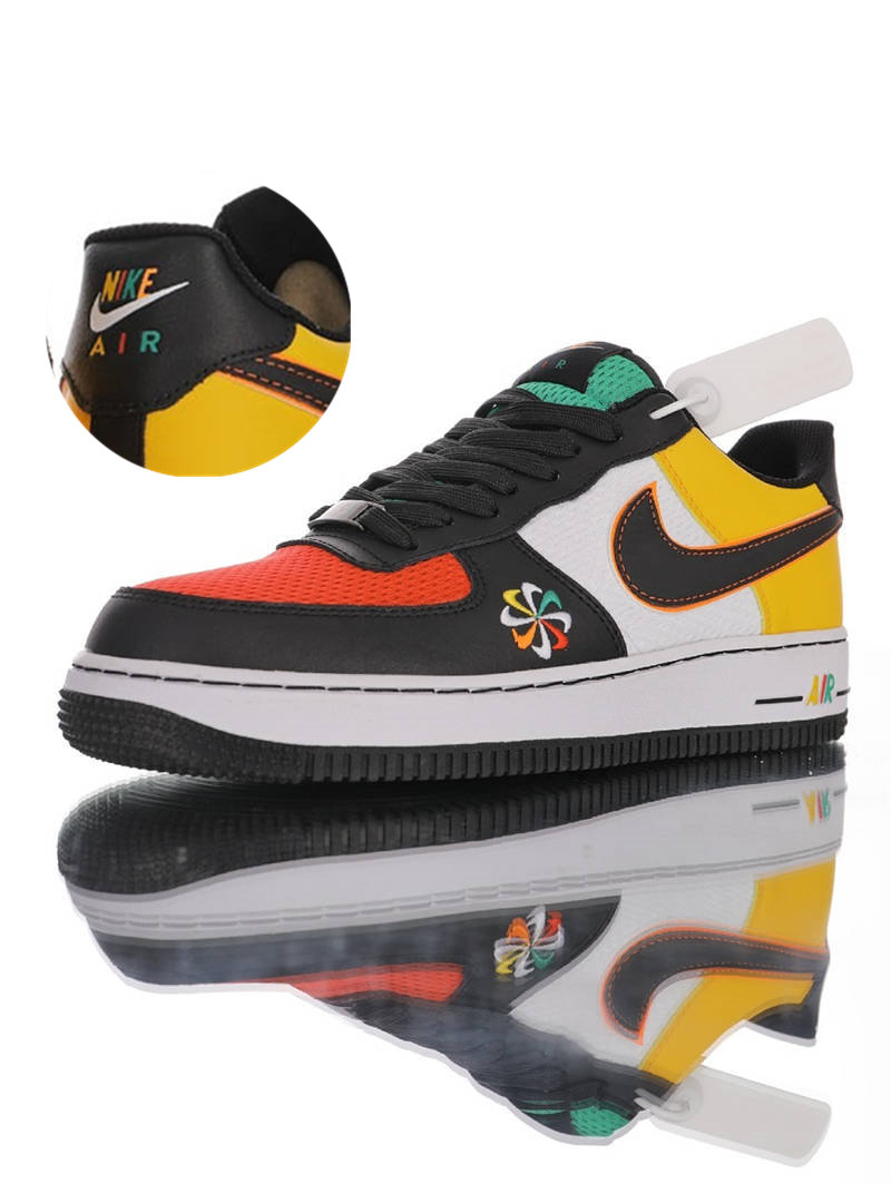nike air force 1 - Amarillo Negro Verde Rojo Naranjo Blanco