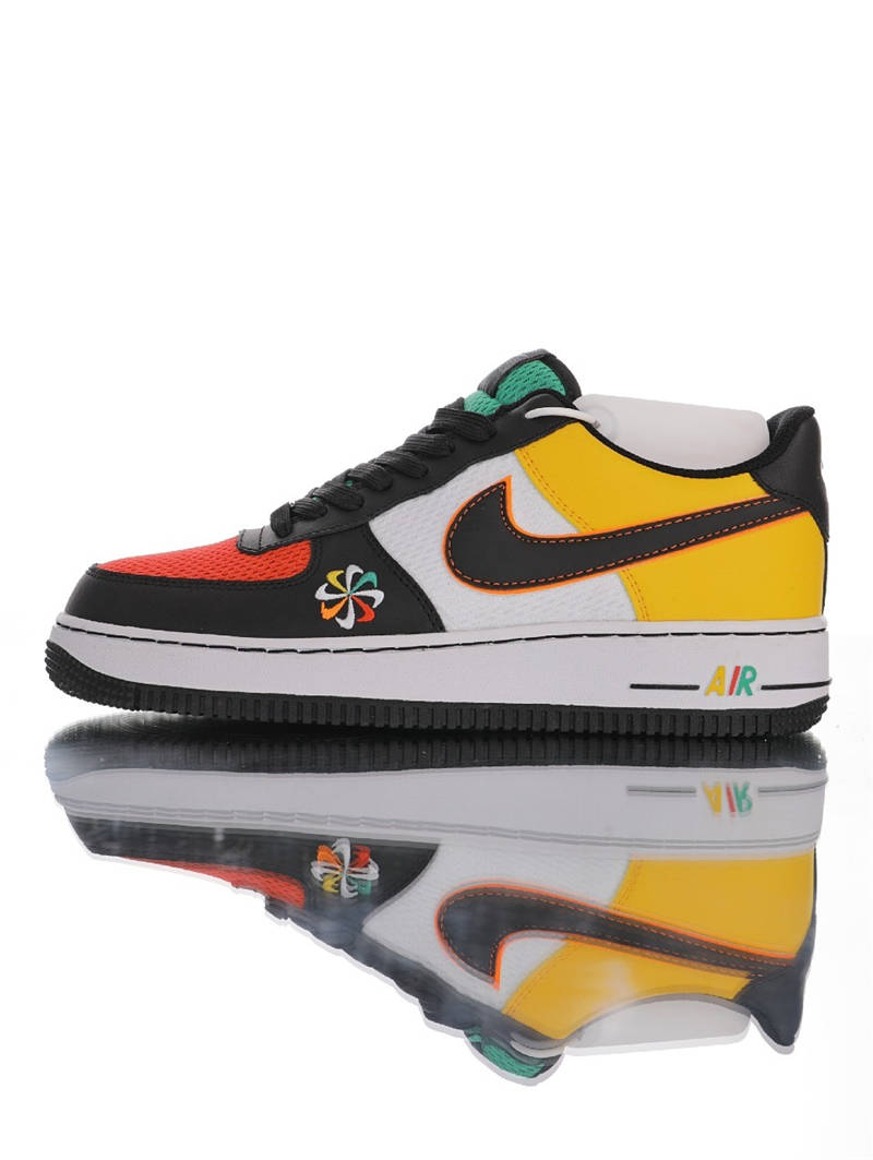 nike air force 1 - Amarillo Negro Verde Rojo Naranjo Blanco