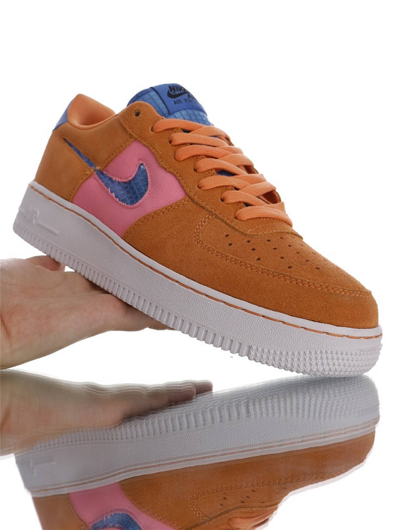 nike air force 1 - Cafe Rosado Azul Blanco