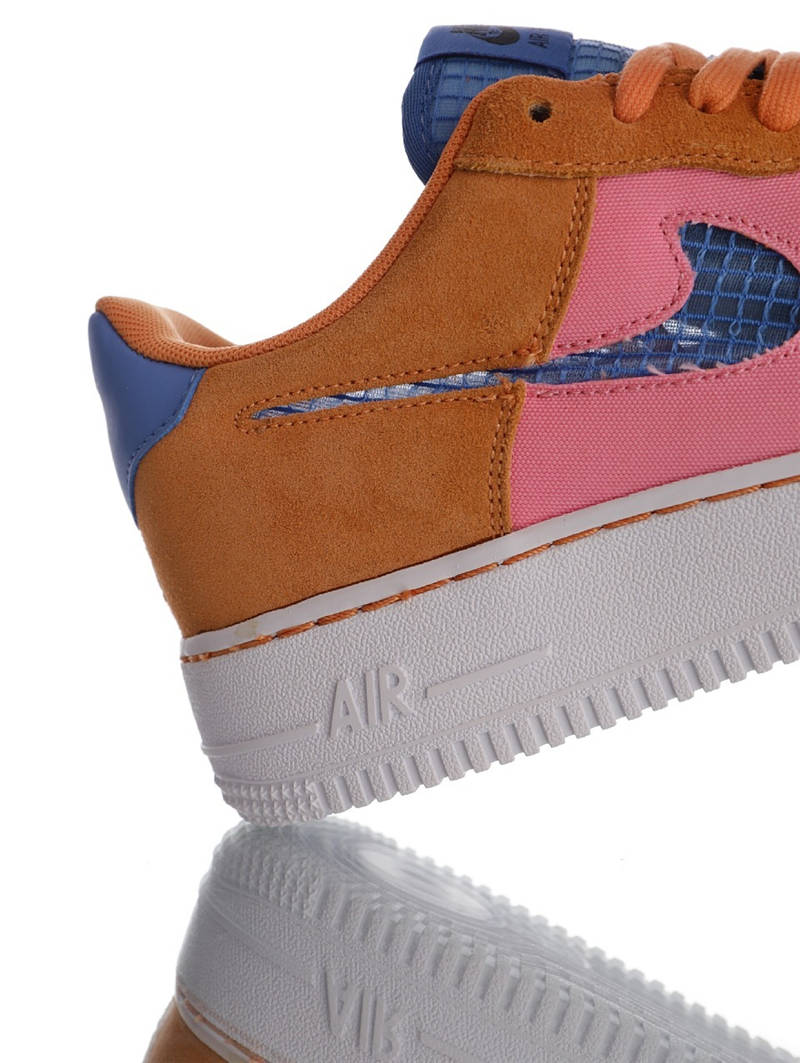 nike air force 1 - Cafe Rosado Azul Blanco