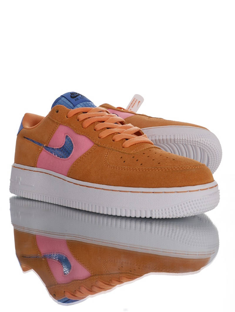 nike air force 1 - Cafe Rosado Azul Blanco