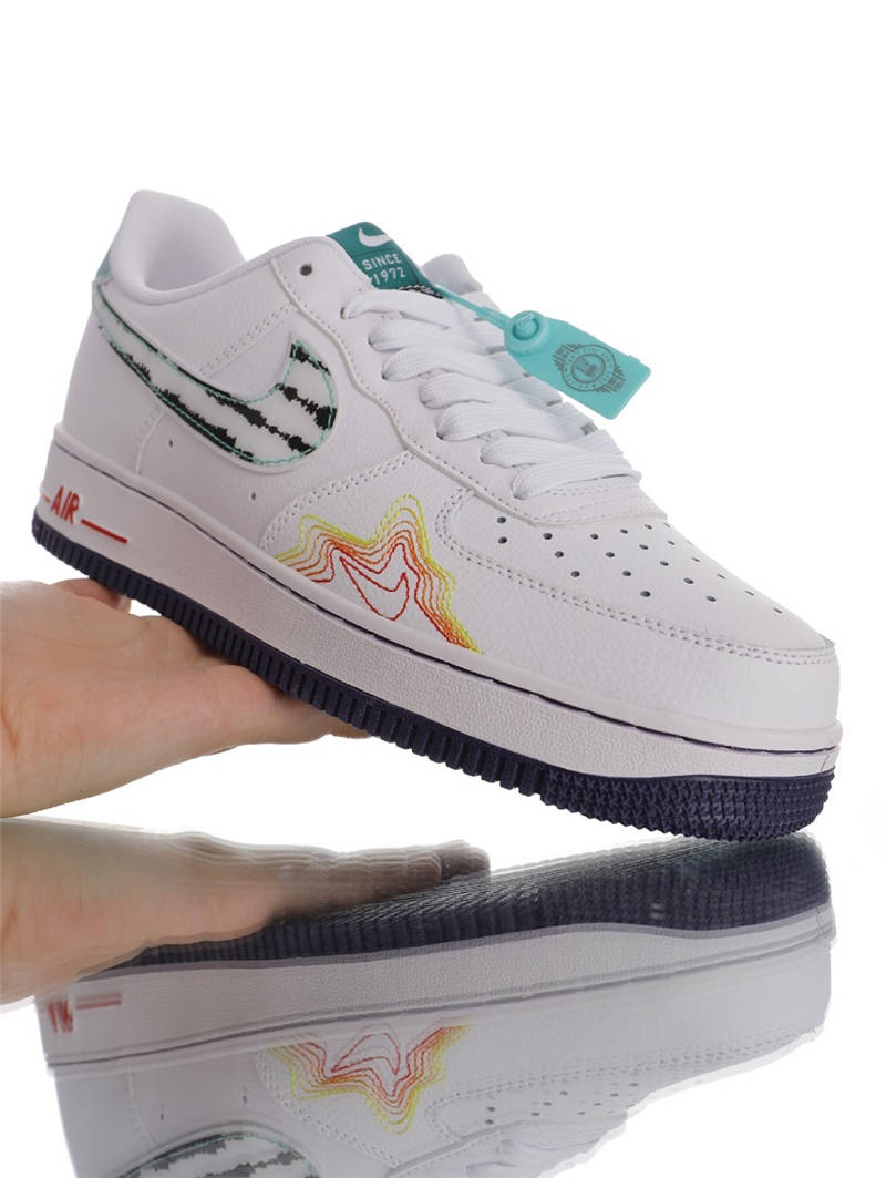 nike air force 1 - Blanco Negro Rojo Amarillo Verde