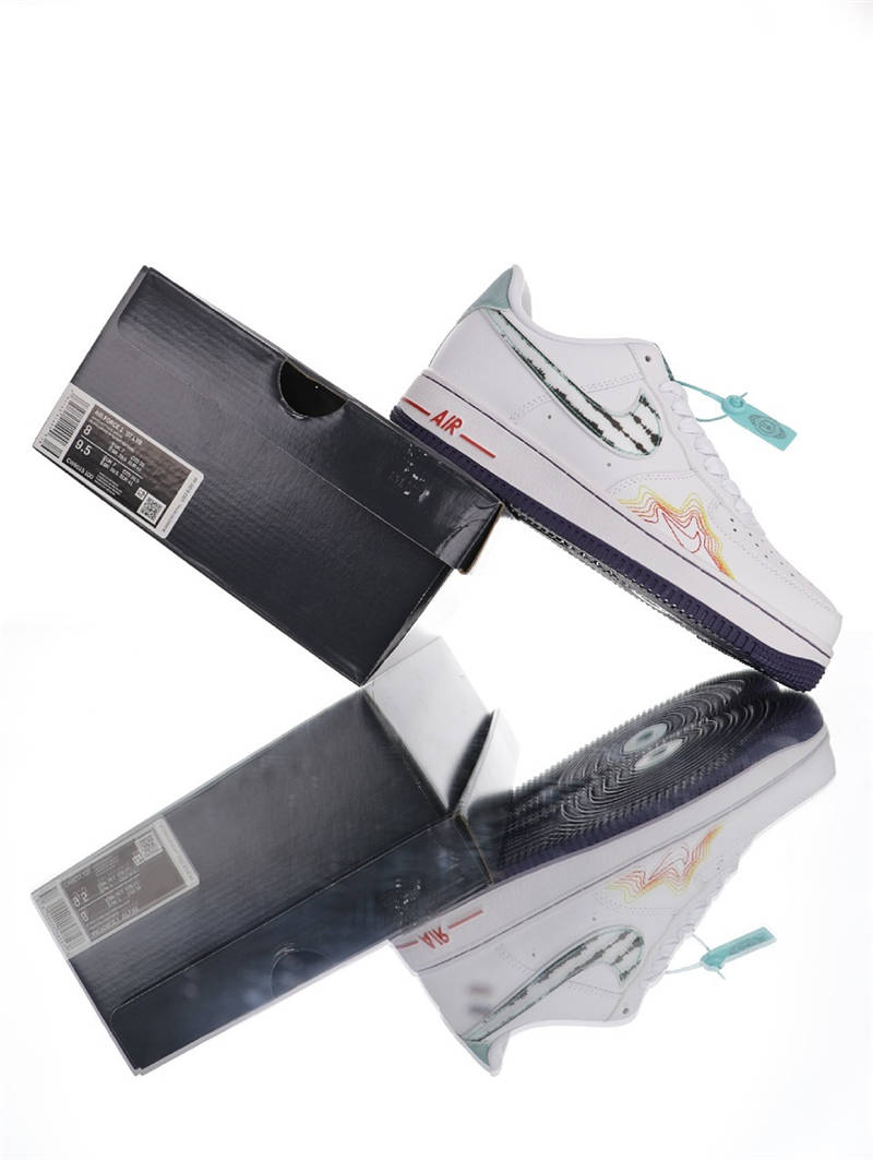 nike air force 1 - Blanco Negro Rojo Amarillo Verde